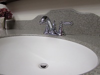 custom integral solid surface sink