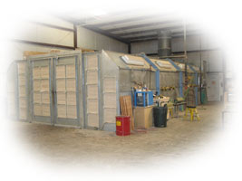 MBC's Paintshop applies stain and clear catalyzed conversion varnish finishes MBC's Paintshop applies stain and clear catalyzed conversion varnish finishes